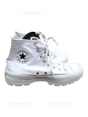 Converse Chuck Taylor All Star Lugged Hi Womens Size 9 Chunky Platform White